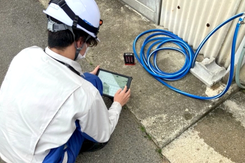 タブレットの活用による浄水施設点検効率化と適切な水質管理